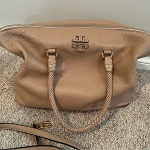 Tory Burch | Devon Sand Taylor Leather Satchel